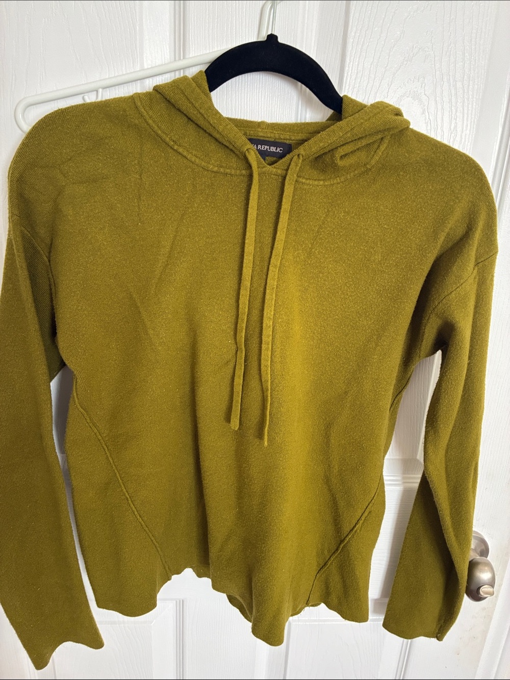 Banana Republic Olive Green Hooded Knit Top